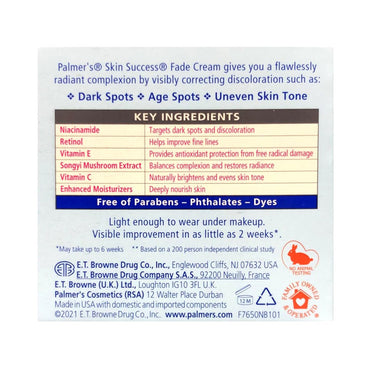 Palmers Skin Success Anti Dark Spot Fade Cream Regular, 4.4 Oz