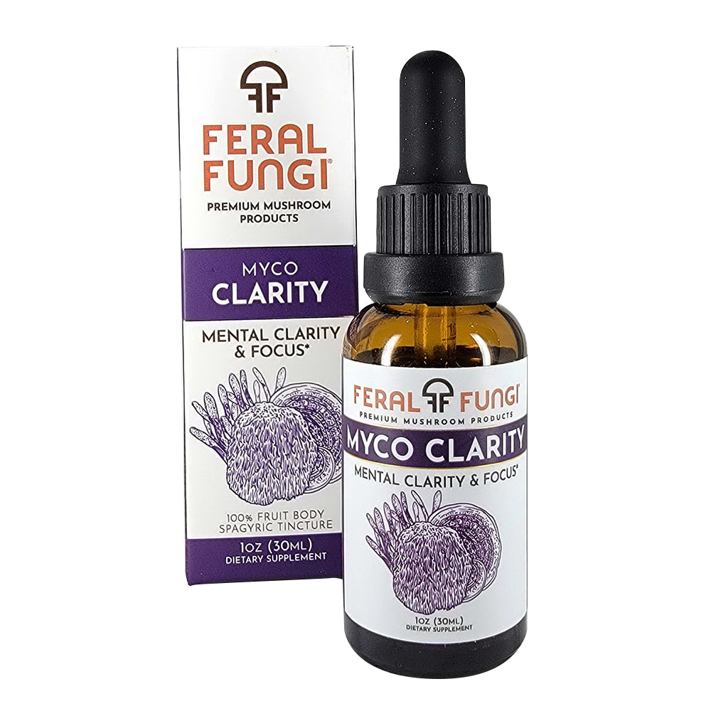 Feral Fungi Myco Clarity Spagyric Tincture Mental Clarity and Focus Supports Nervous System 1Oz (30ml)