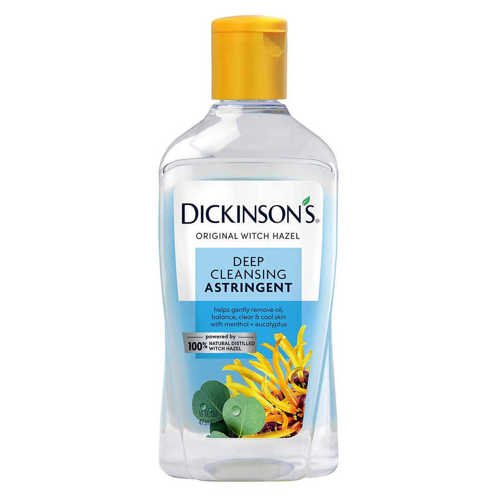 Dickinsons Enhanced Witch Hazel Deep Cleansing Astringent for Face and Body, 16 Oz