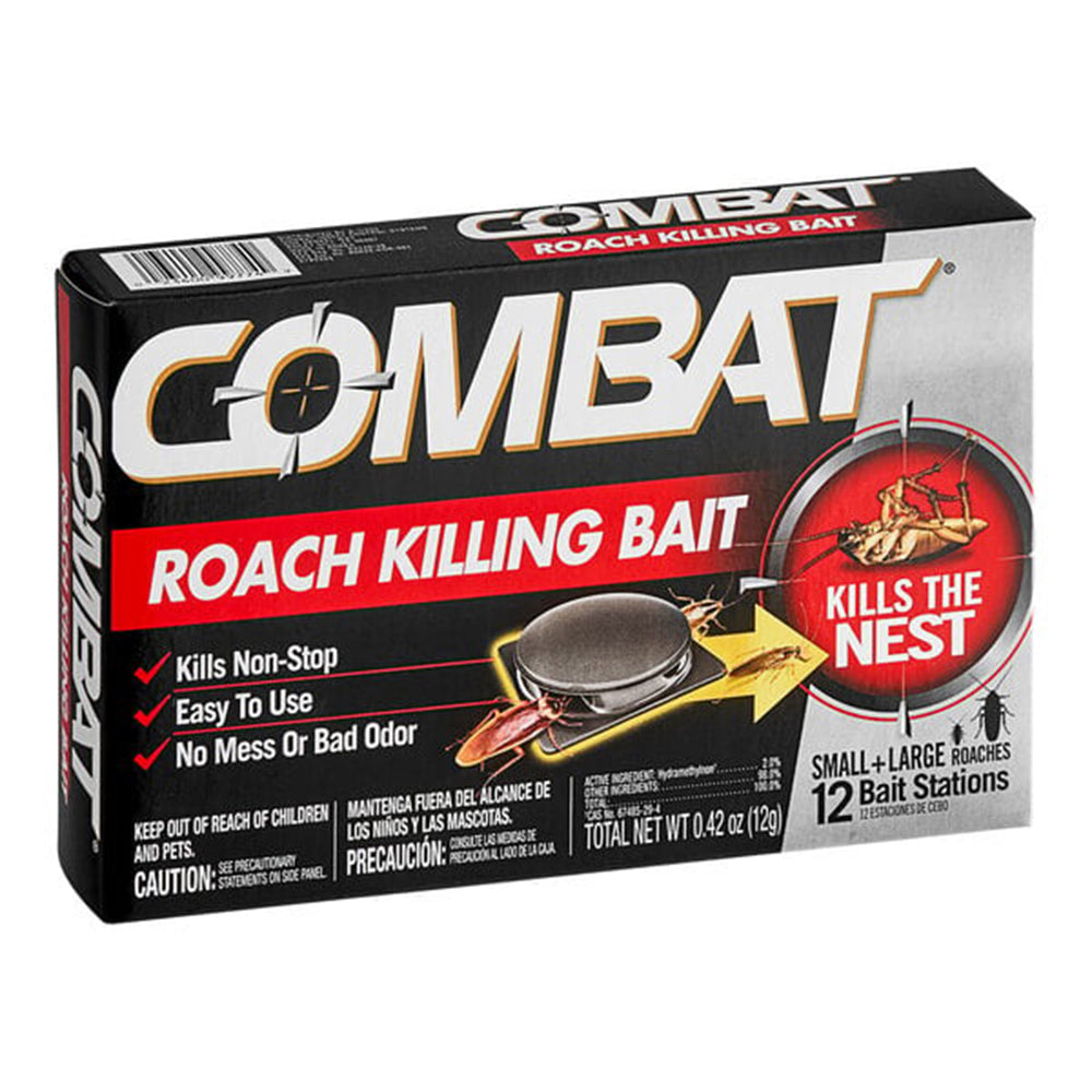 Combat Roach Killing Bait Stations for Small and Large Roaches 10 Ea