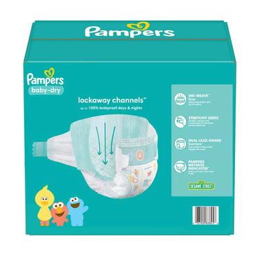 Pampers Baby Dry Diapers Size 3, 104 Ea