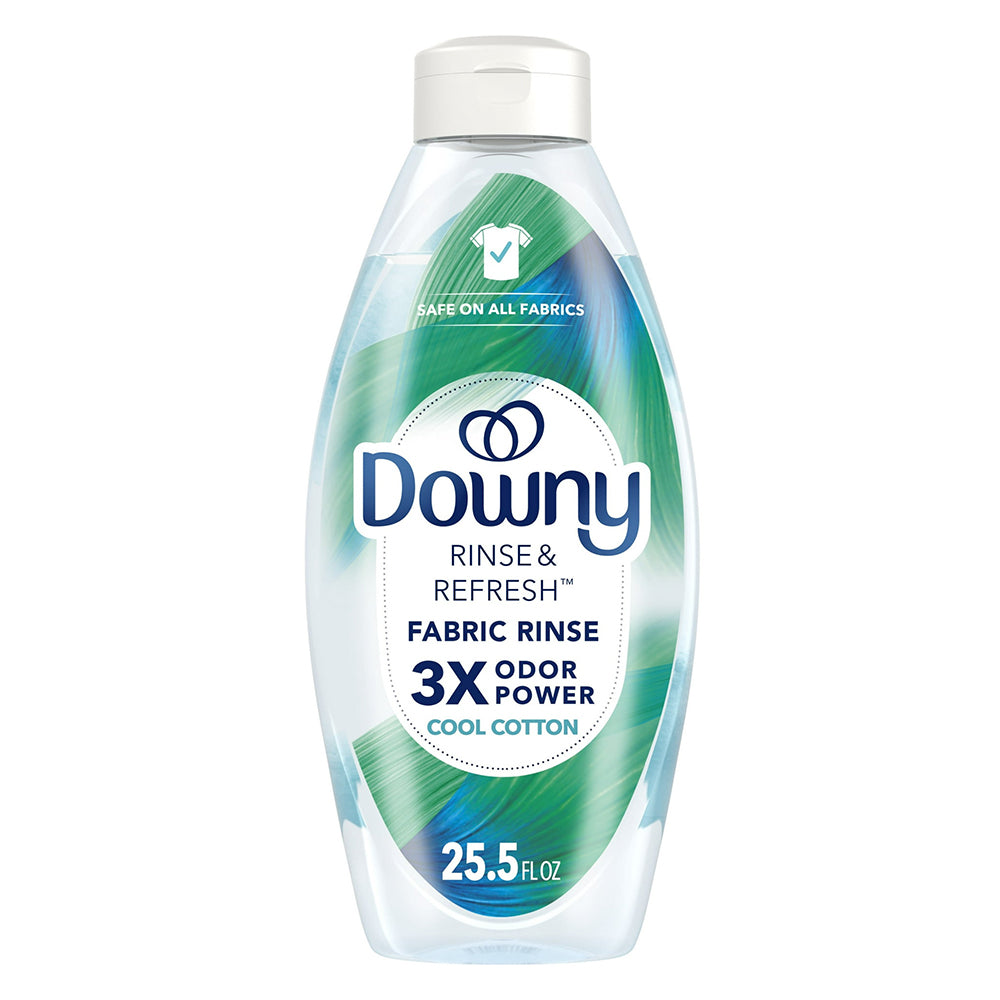 Downy Rinse and Refresh Laundry Odor Remover and Fabric Softener Cool Cotton 25.5Oz