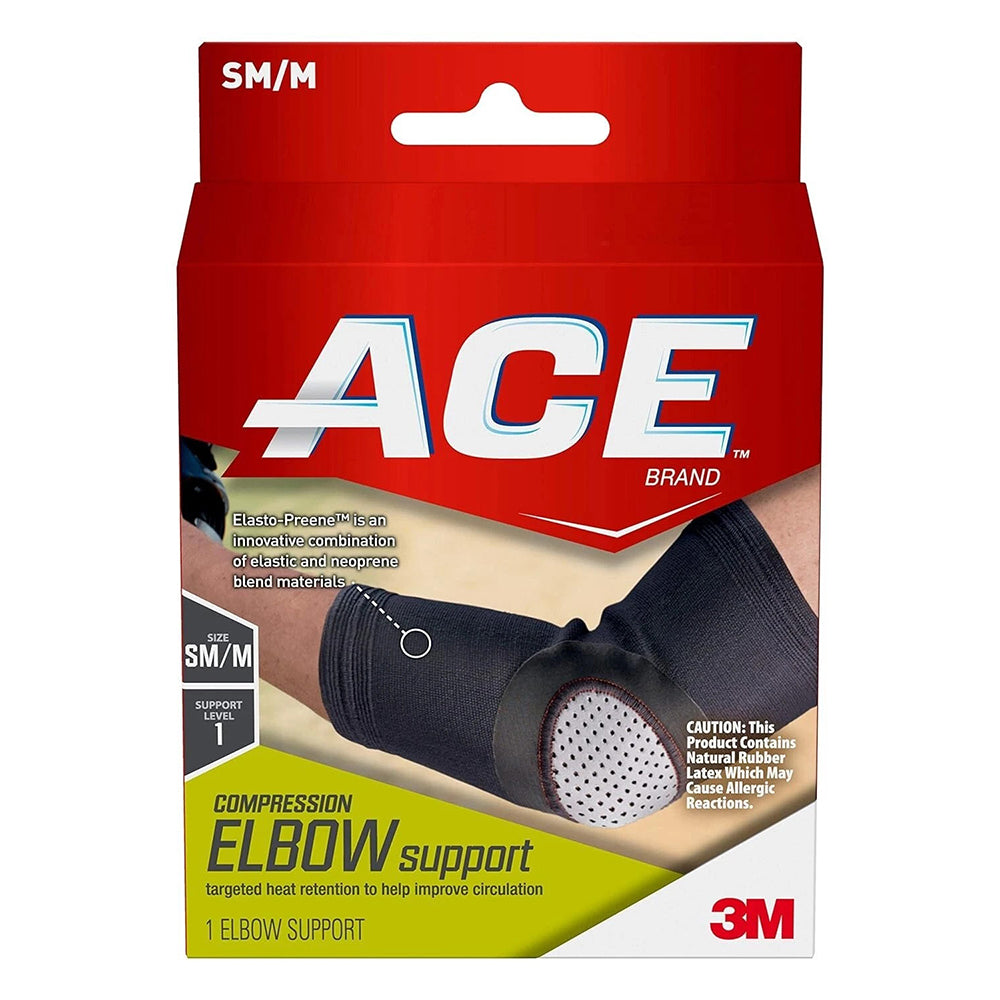 Ace Elasto Preene Compression Elbow Support Size Small Medium 1Ea