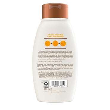 Aveeno Conditioner Apple Cider Vinegar, Shine Boosting, 12 Oz