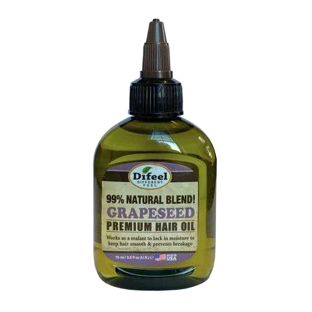 Difeel Natural Grapeseed Premium Hair Oil, 2.5 Oz