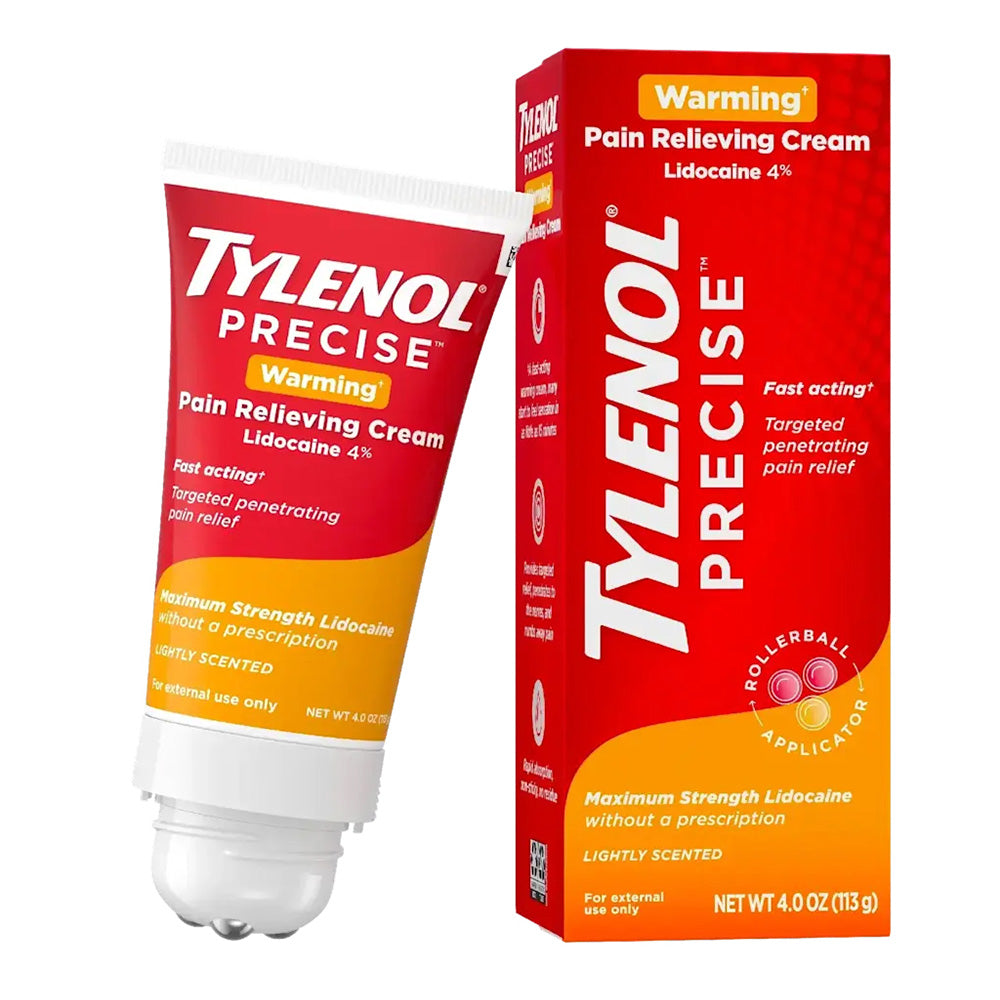Tylenol Precise Warming Pain Relief Lidocaine Cream 4Oz (113g)