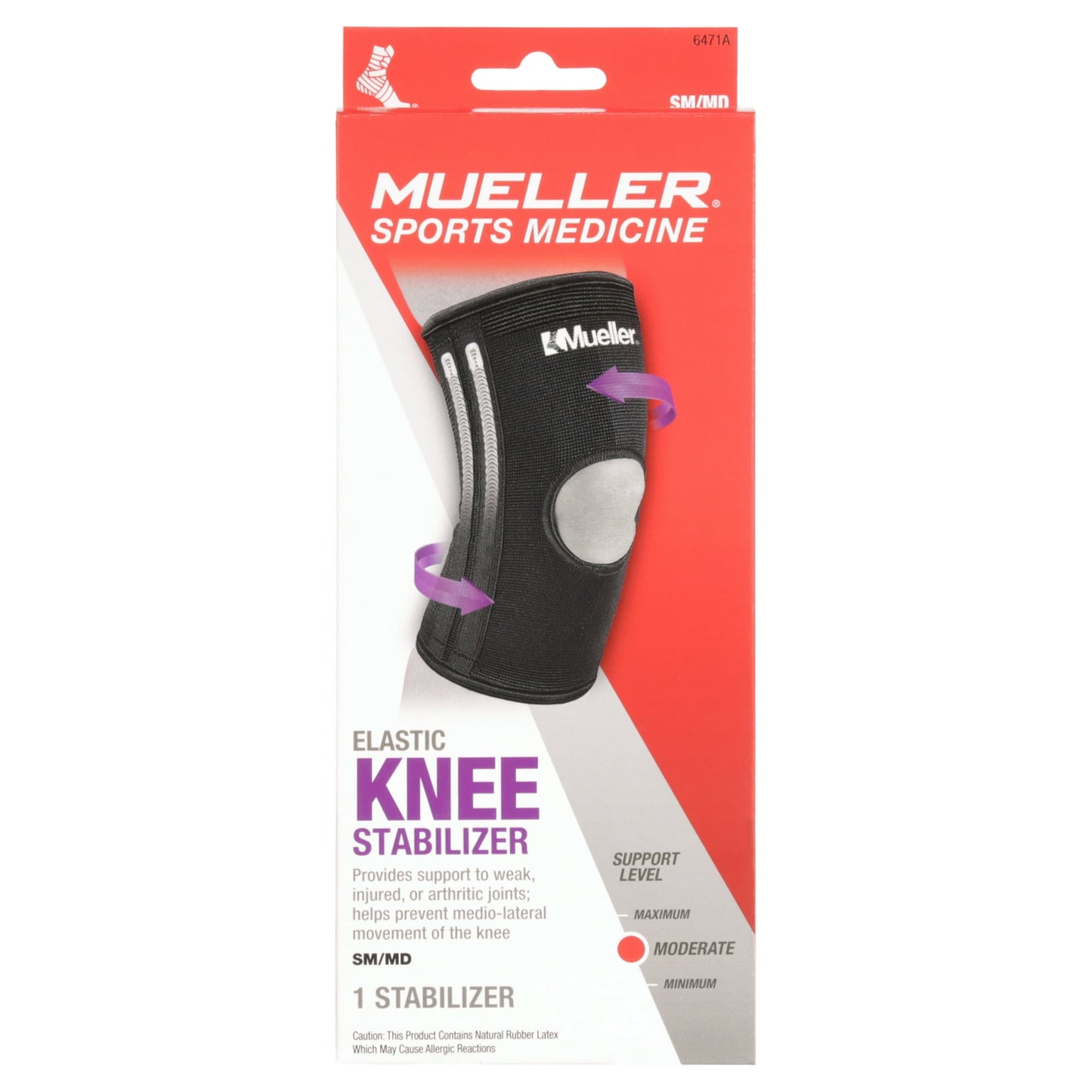 Mueller Elastic Knee Stabilizer Fits Left or Right, Small or Medium, 1 Ea