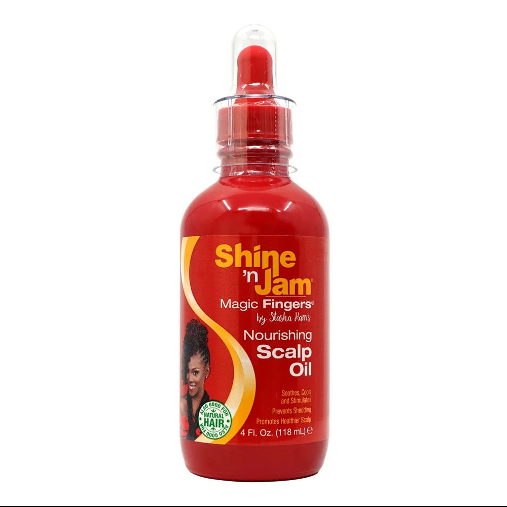 Ampro Shine N Jam Magic Fingers Nourishing Scalp Oil Helps Healthier Scalp 4Oz (118ml)