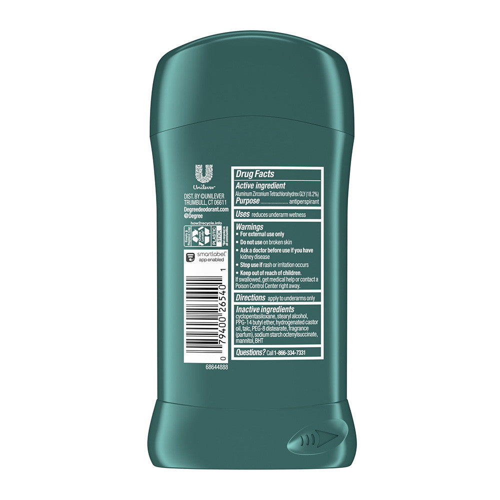 Degree Anti-Perspirant And Deodorant Invisible Solid Cool Rush, 2.6 Oz