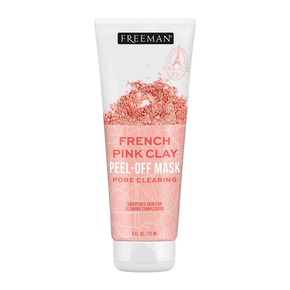 Freeman French Pink Clay Peel Off Face Mask for Pore Clearing 6Oz (175ml)