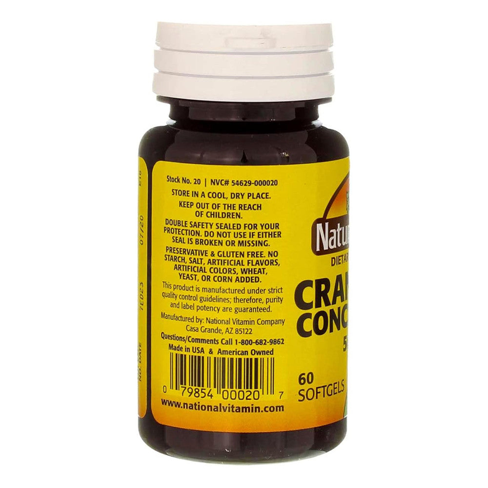 Natures Blend Cranberry Concentrate 500 Mg Softgels, 60 Ea