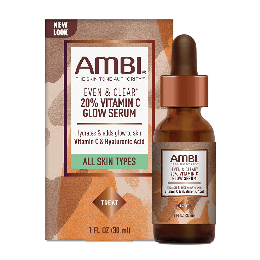 Ambi Even and Clear Vitamin C Glow Serum for All Skin Types, 1 Oz