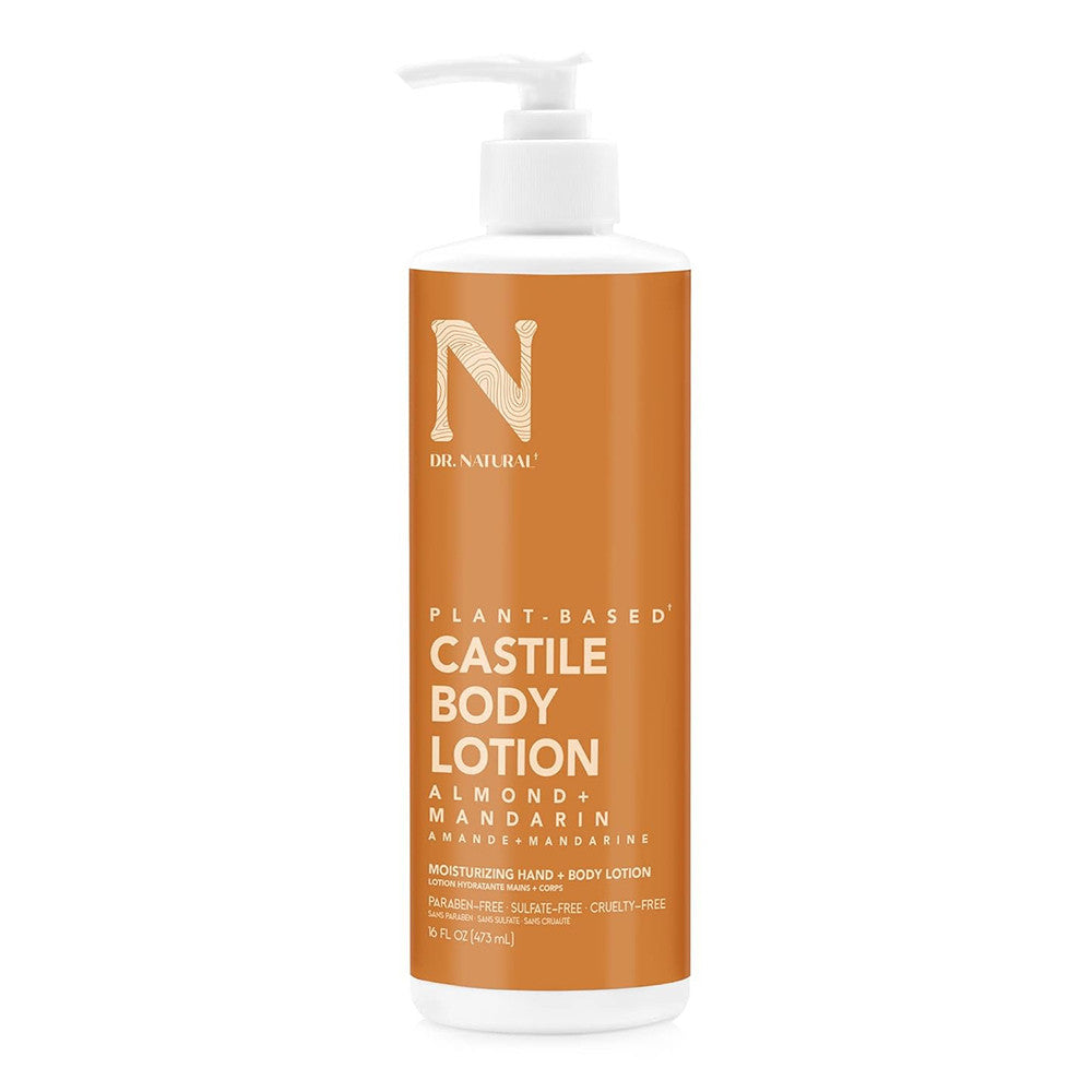 Dr Natural Almond Pure Castile Body Lotion, 16 Oz