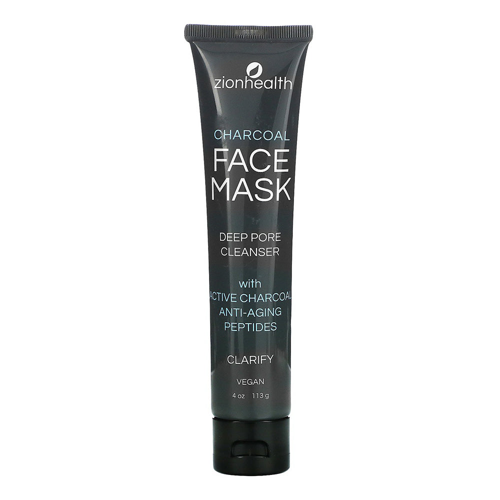 Zion Health Adama Charcoal Deep Pore Face Cleanser Face Mask, 4 Oz