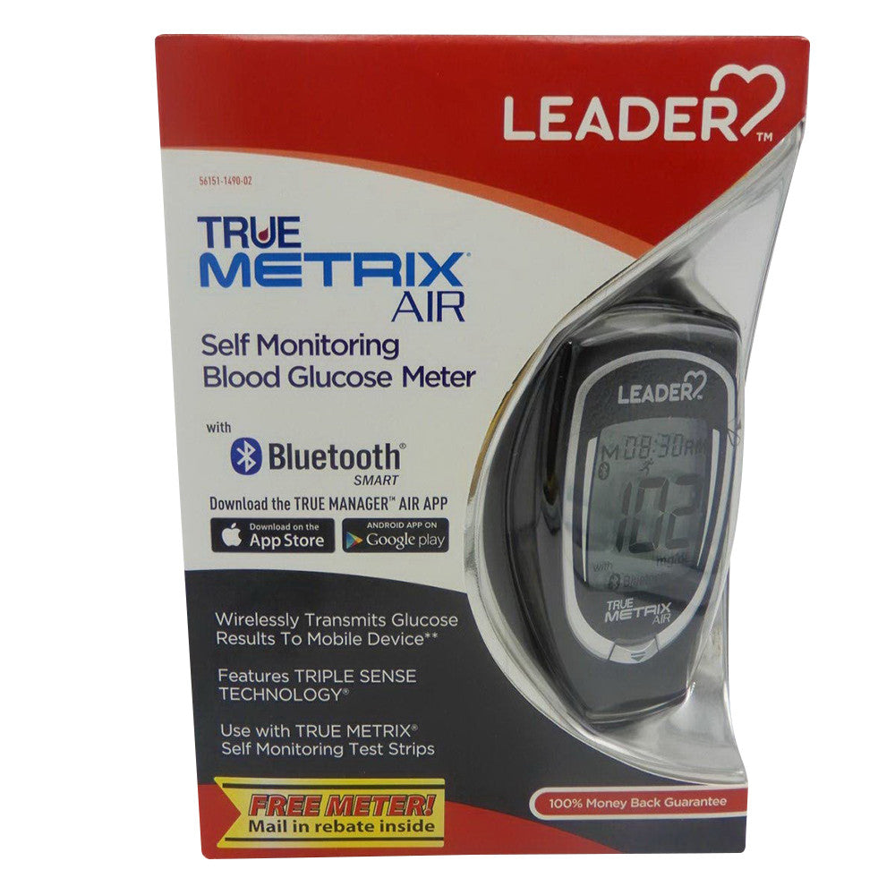 Leader True Metrix Air Self Monitoring Bluetooth Glucose Meter, 1 Ea
