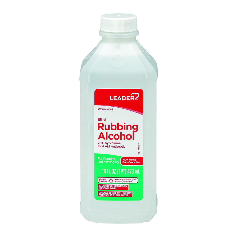 Leader Ethyl Alcohol 70% Liquid, 16 Oz