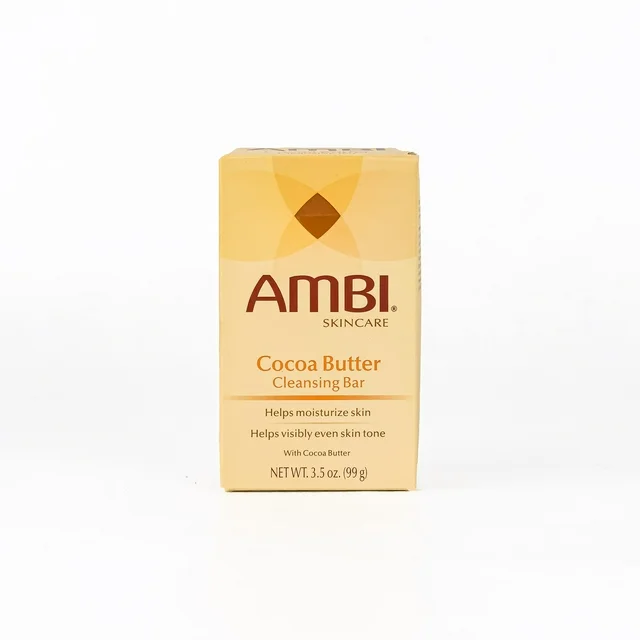 Ambi Skincare Cocoa Butter Cleansing Bar Soap Moisturizing and Nourishing Cleanser 3.5Oz (99g)