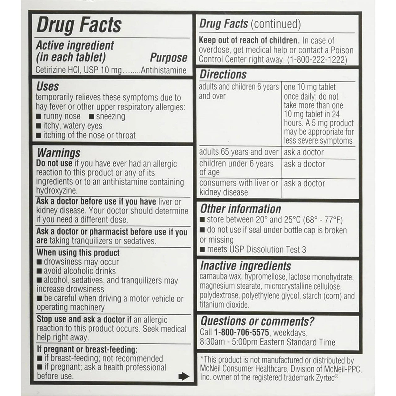 Major Pharmaceuticals Cetirizine All Day Allergy, 30 Ea