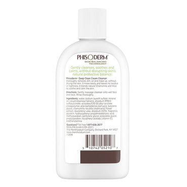 Phisoderm Deep Clean Cream Cleanser, For Normal To Dry Skin - 6 Oz