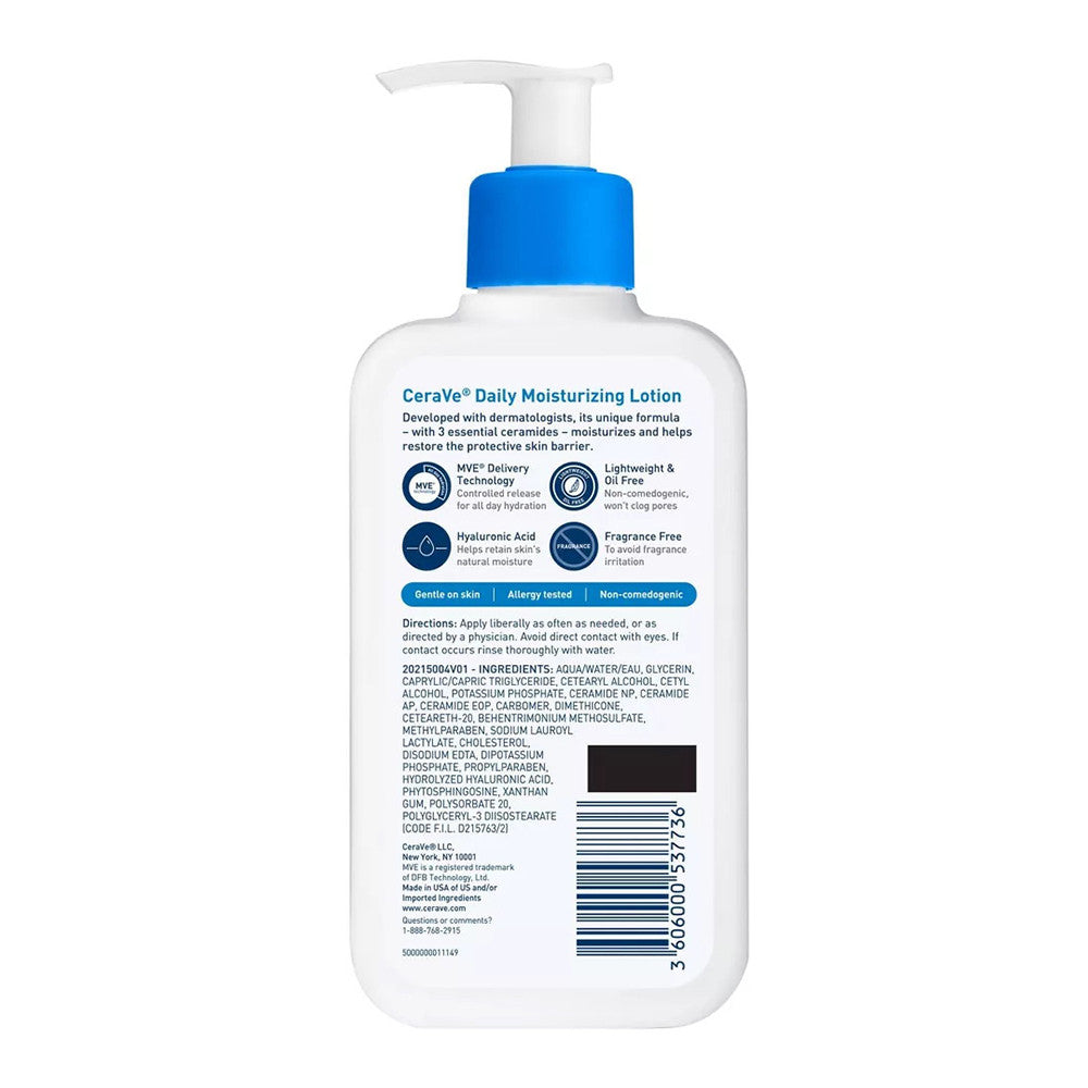 CeraVe Daily Face And Body Moisturizing Lotion, 8 Oz