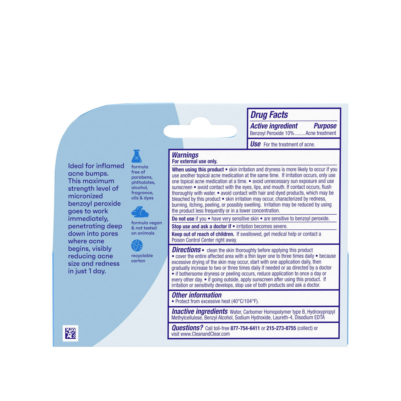 Clean And Clear Persa-Gel 10 Acne Medication, Maximum Strength - 1 Oz