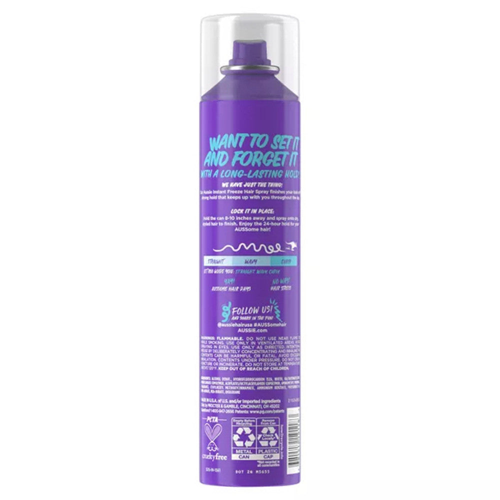 Aussie Instant Freeze Aero Hair Spray Curly, 10 Oz