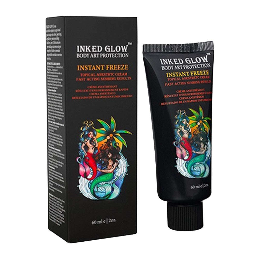 Inked Glow Instant Freeze Topical Anesthetic Cream, 2 Oz