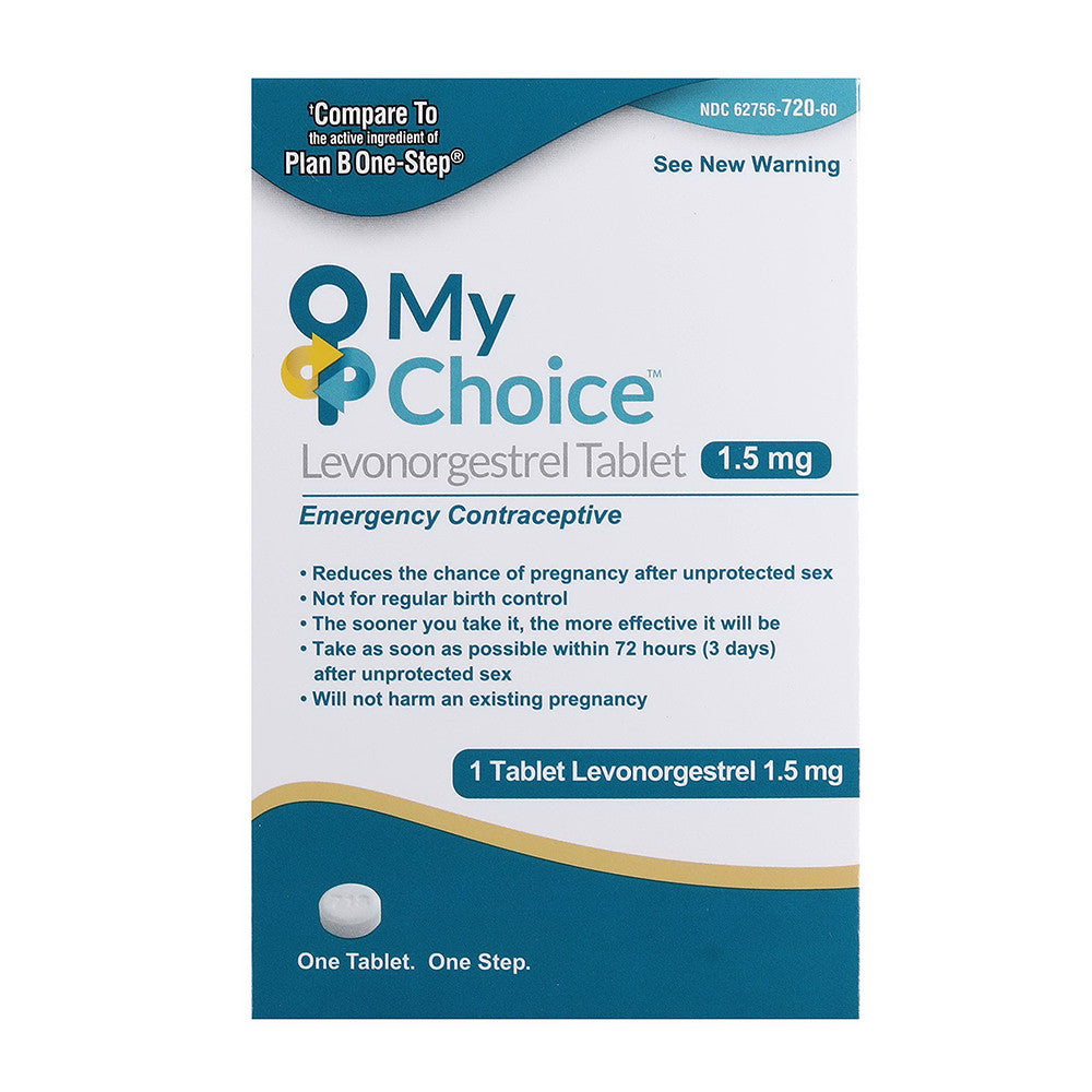 My Choice Emergency Contraceptive 1.5 Mg Levonorgestrel Tablet, 1 Ea