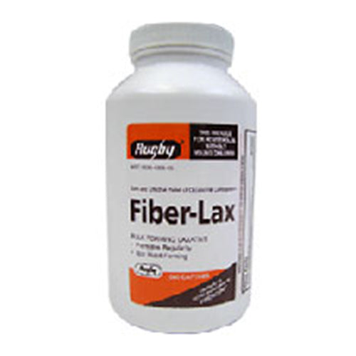 Rugby Fiber Lax 625 mg Tablets for Occasional Constipation Relief 500Ea