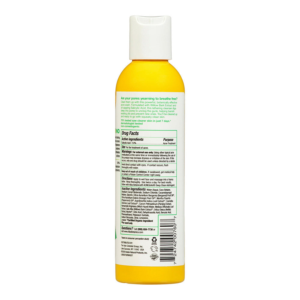 Alba Botanica Natural Acnedote Maximum Strength Deep Pore Wash, 6 Oz