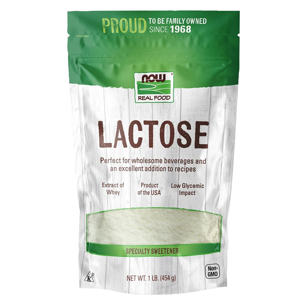 Now Foods Lactose Powder Specialty Sweetener Encourages Beneficial Gut Bacteria 1Lbs (454g)