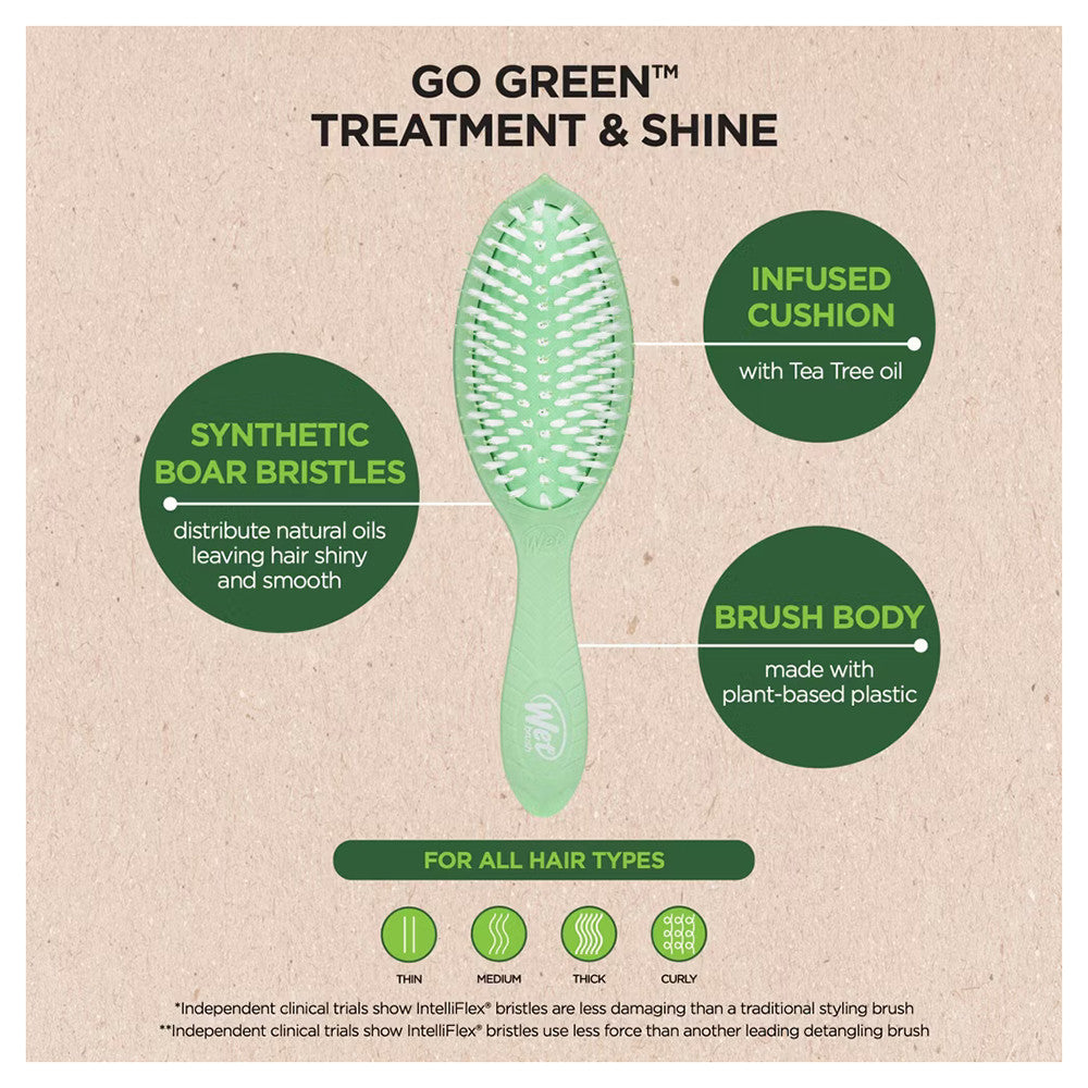 Wet Brush Go Green Treatment and Shine Brush, 1 Ea