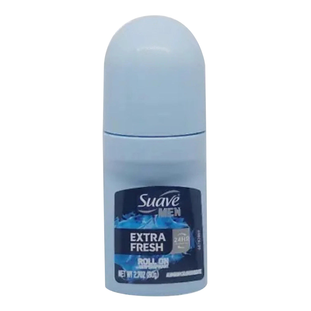 Suave Men Extra Fresh Roll On Deodorant Long Lasting Odor Protection 2.7Oz (80ml)