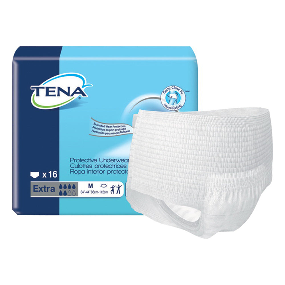 Tena Protective Disposable Adult Underwear Extra Absorbency Medium 16Ea