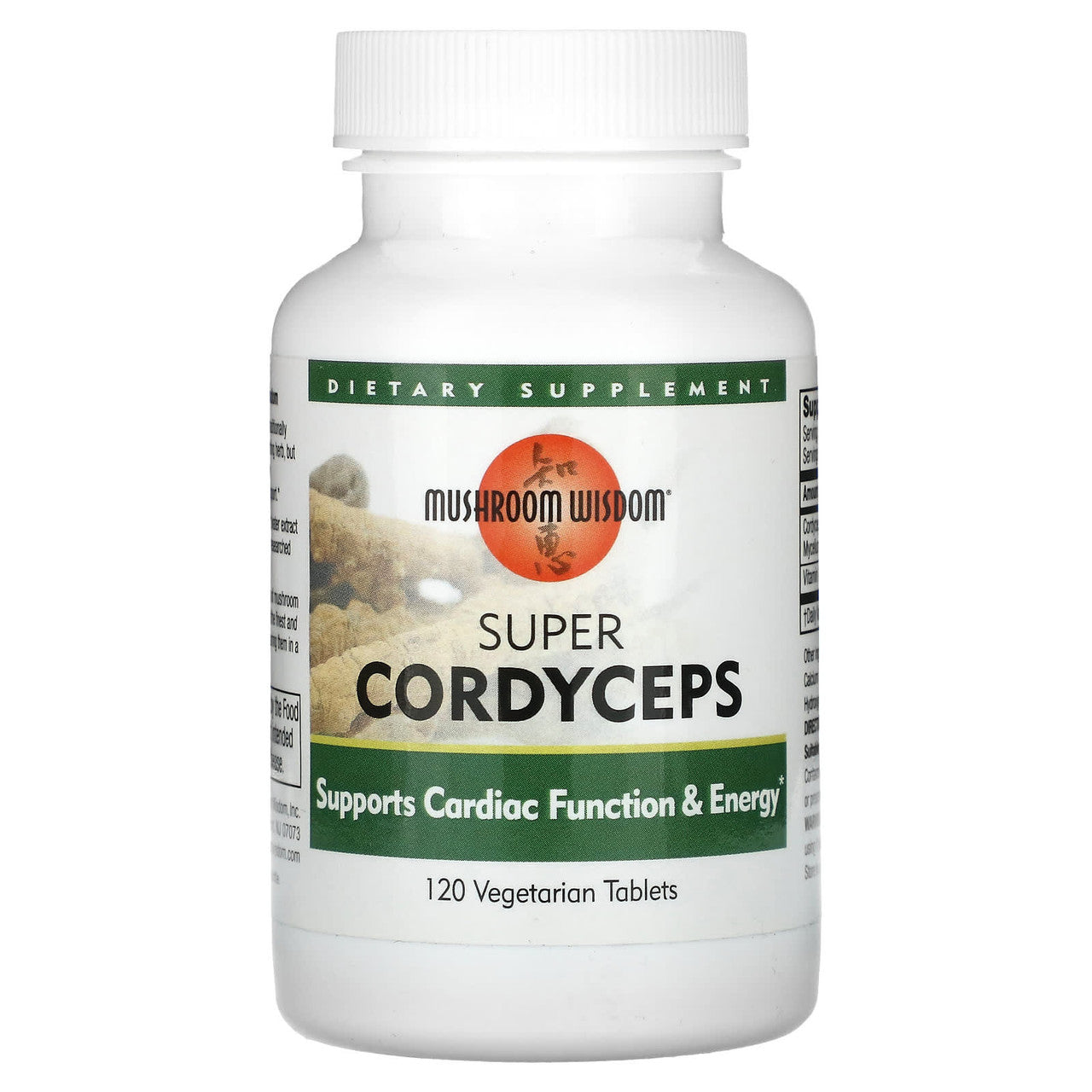 Mushroom Wisdom Super Cordyceps, Vegetable Tablets - 120 Ea