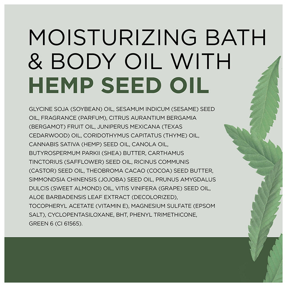 Dr Teals Bath And Body Oil, Relaxing Hemp Seed Oil, 8.8 Oz