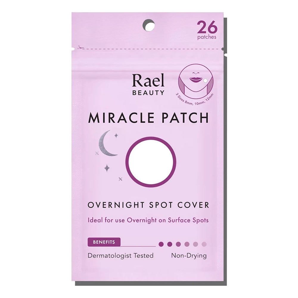 Rael Beauty Miracle Pimple Patches Overnight Spot Cover for Acne and Blemish Healing 26Ea