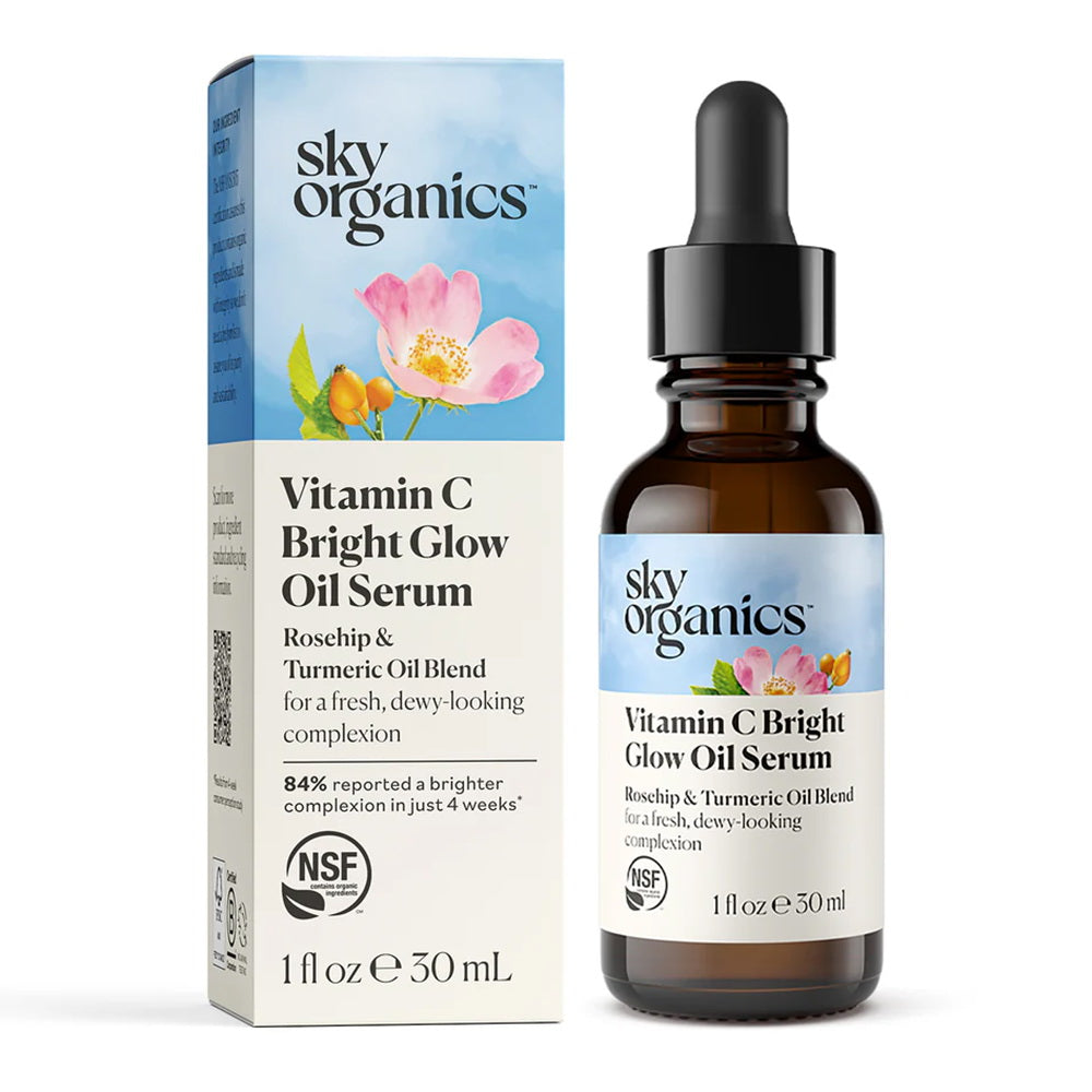 Sky Organics Vitamin C Bright Glow Face Serum for Radiant and Healthy Looking Skin 1Oz (30ml)