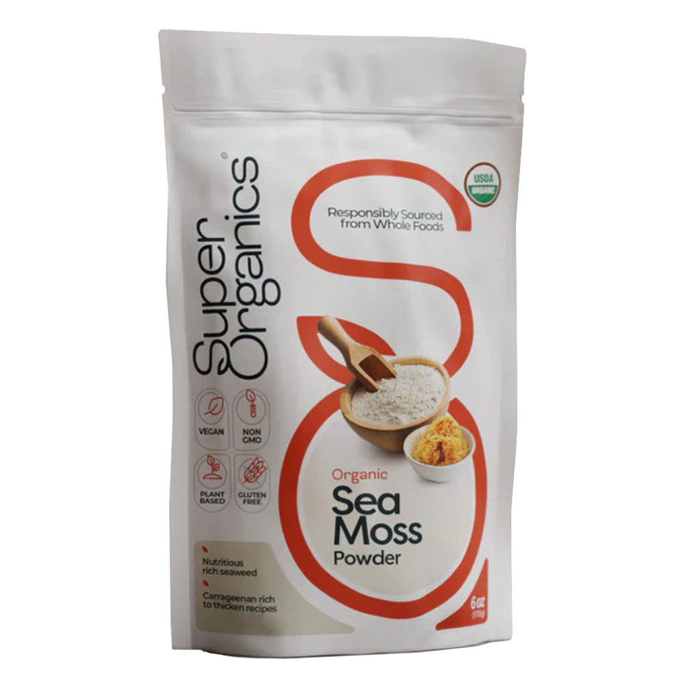 Super Organics Sea Moss Powder for Nutritional Support 6Oz (170g)