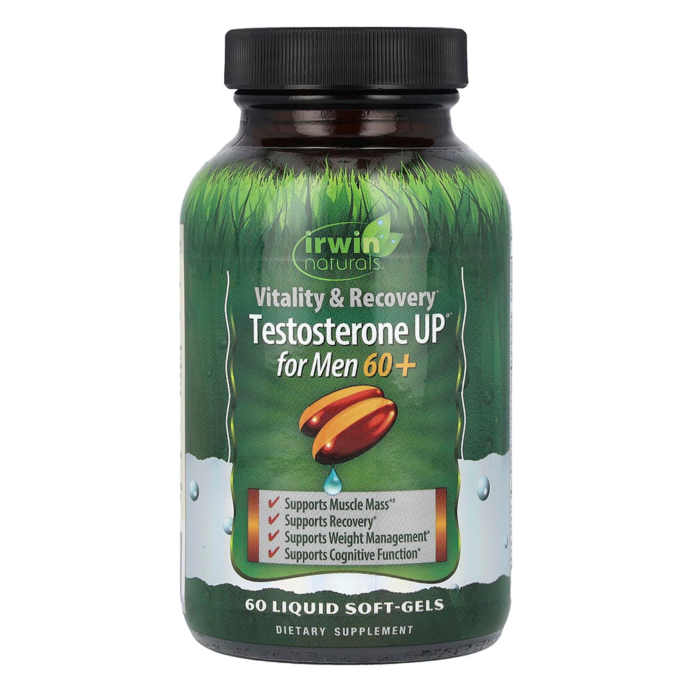 Irwin Naturals Testosterone UP for Men 60 Plus Liquid Softgels Support Male Vitality and Wellness 60Ea