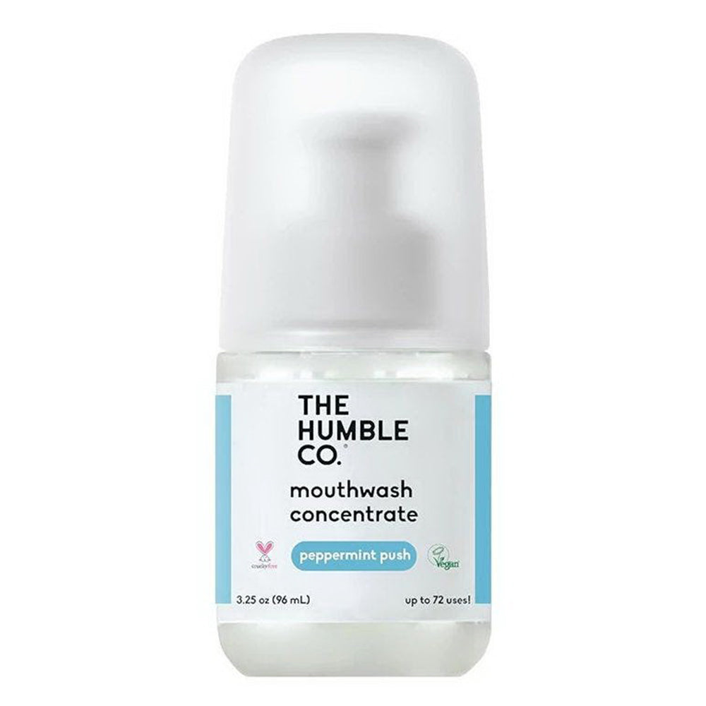 The Humble Co Peppermint Mouthwash Concentrate for Oral Health Support and Freshens Breath 3.25Oz (96ml)