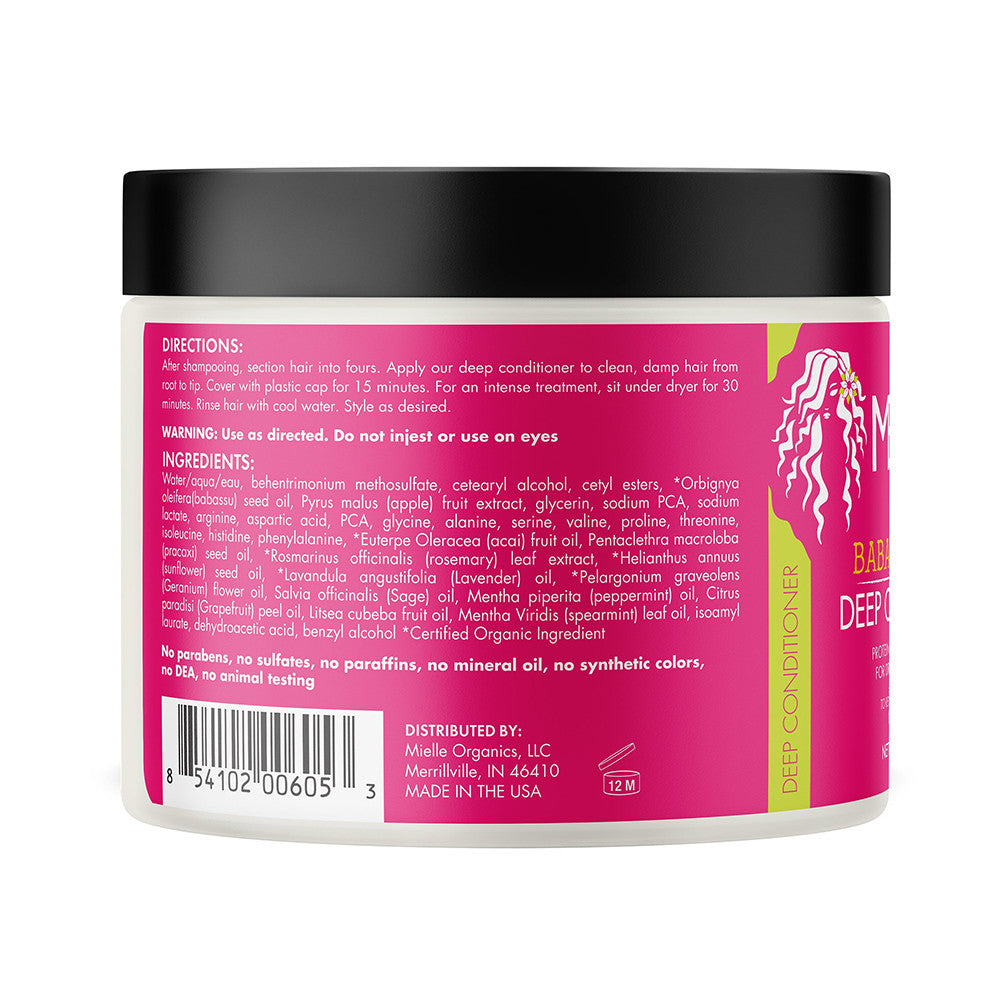Mielle Organics Babassu Oil Mint Deep Conditioner, 8 Oz