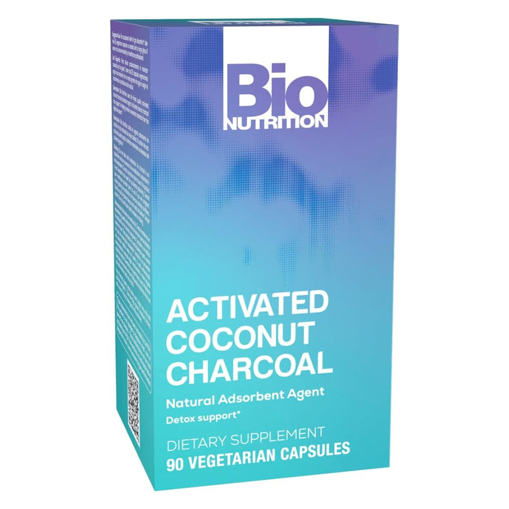 Bio Nutrition Activated Charcoal Dietary Supplement Vegetarian Capsules 90Ea