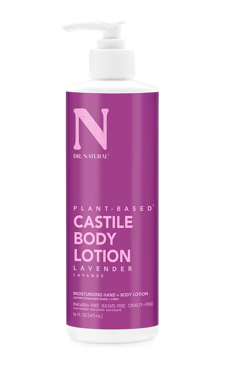 Dr Natural Castile Plan Based Body Lotion, Lavender, 16 Oz