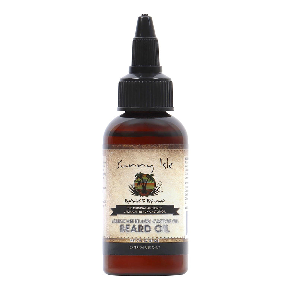 Sunny Isle Jamaican Black Castor Beard Oil, 2 Oz