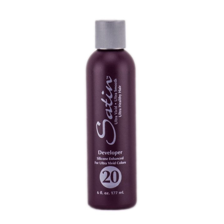 Satin Developer Silicone Enhanced For Ultra Vivid Color 20 Volume - 6 Oz