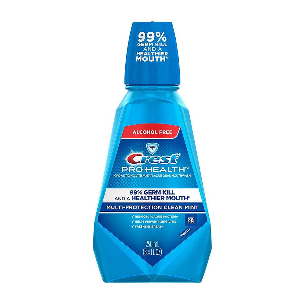 Crest Pro Health Multi Protection Alcohol Free Clean Mint Mouthwash, 8.4 Oz
