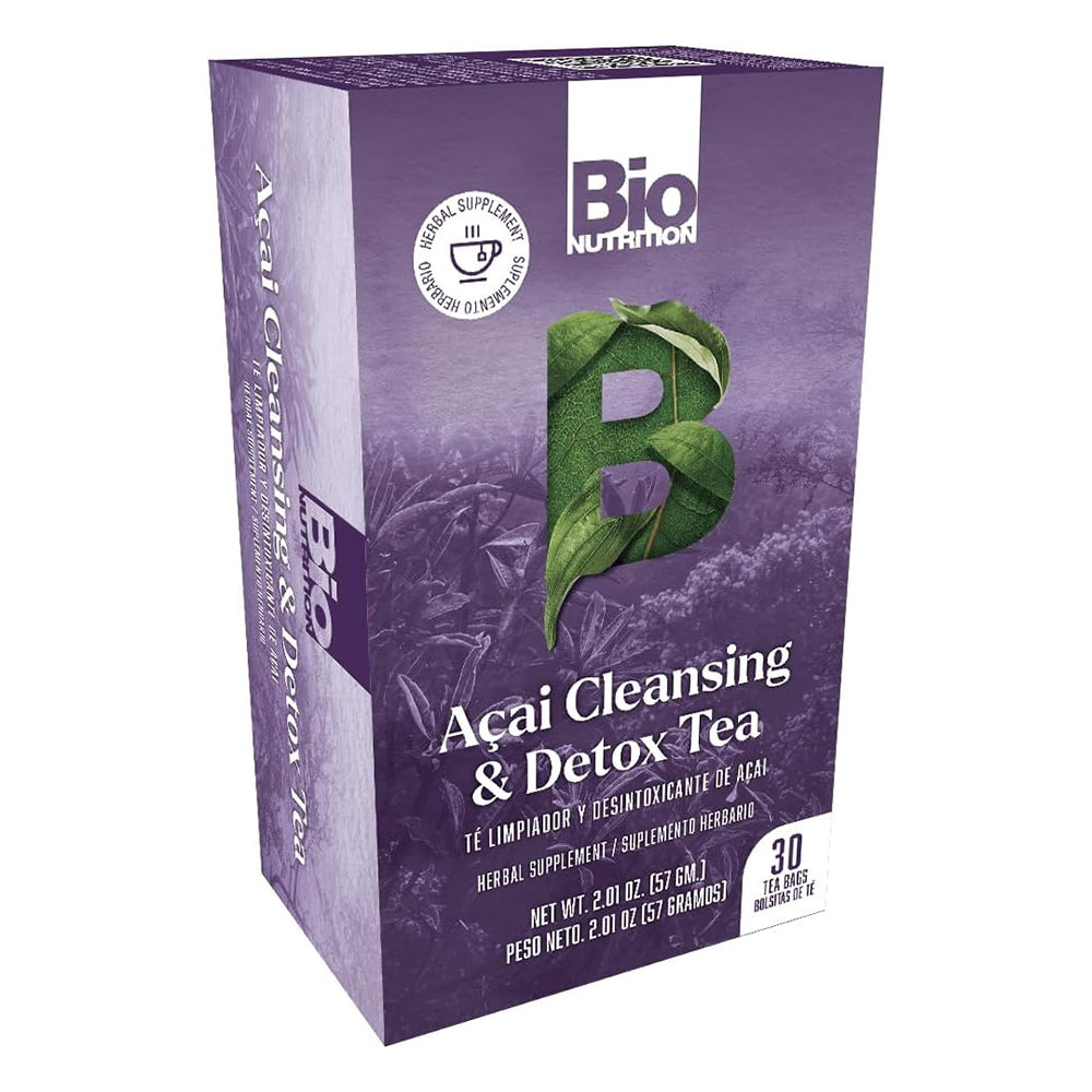 Bio Nutrition Acai Cleansing and Detox Tea Helps the Body Cleanse Unwanted Toxin 30Ea