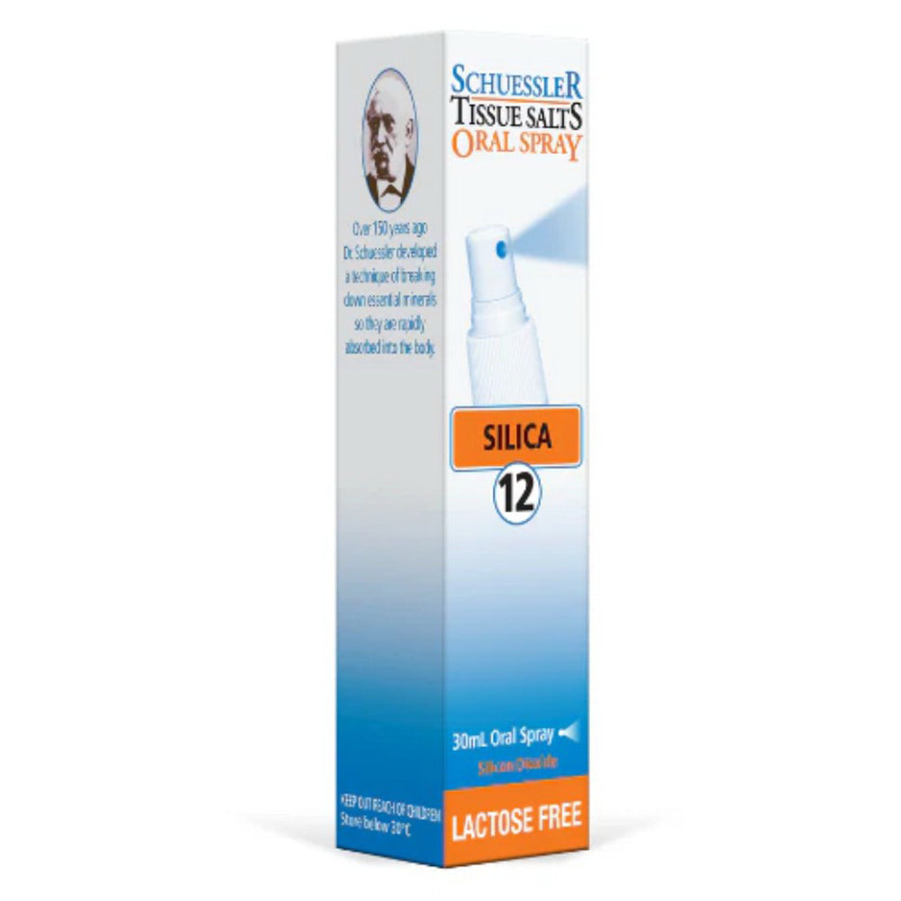 Schuessler Tissue Salts Silica 6X Oral Spray for Hair Skin and Nail Support 1Oz (30ml)