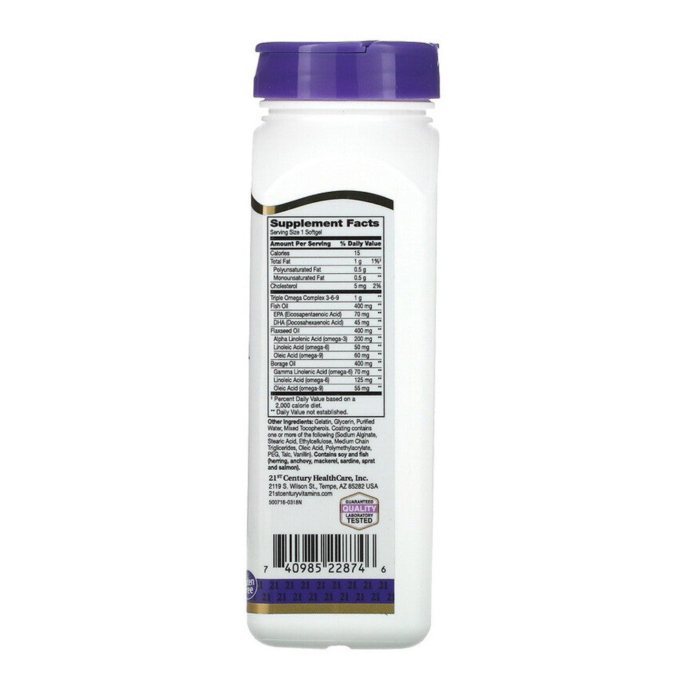 21St Century Triple Omega Complex 3-6-9 Softgels - 90 Ea